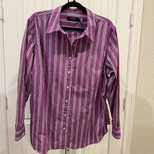 Ralph Lauren Purple Striped Button-up Shirt